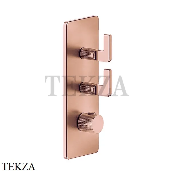 Gessi INCISO WELLNESS Термостат 2 выхода, внешняя часть 58204-030, Copper глянец