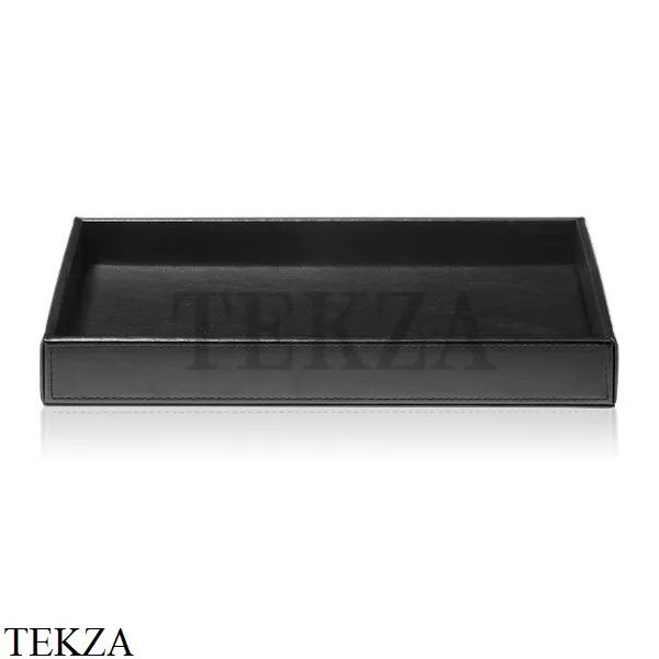 Decor Walther BROWNIE TAB L Бокс для ванных принадлежностей 0930160, черный матовый, эко-кожа