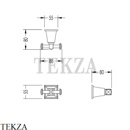 Devon&Devon TIME Крючок для халата и полотенец TM322CR, хром глянец