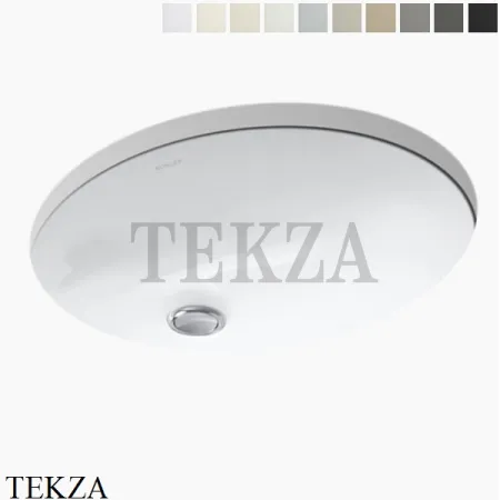Kohler Caxton Oval Раковина встраиваемая снизу, с переливом K-2209-0, белый глянец
