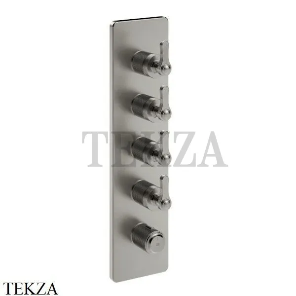Gessi VENTI20 Термостат для душа, 4 потока, внешняя часть 65208-149, Finox Br. Nickel