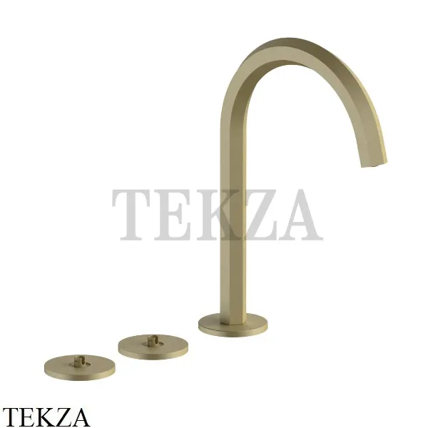 Fantini Venezia Смеситель для раковины (ручки отдельно), 29P6N405SW, Matt British Gold