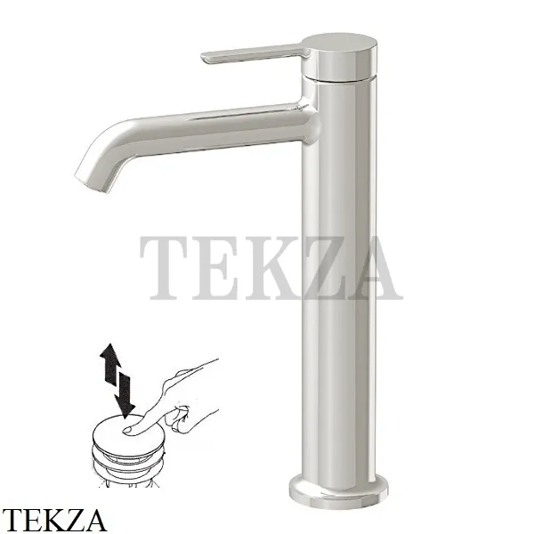 FIMA Carlo Frattini SNAP Смеситель для раковины, с донным клапаном F3111LSN, Brushed nickel