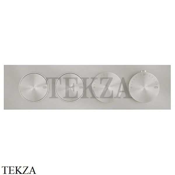 Gessi Origini NEUTRAL Термостат для душа 2 потока с кнопками, внешняя часть 66222-720, Nickel PVD