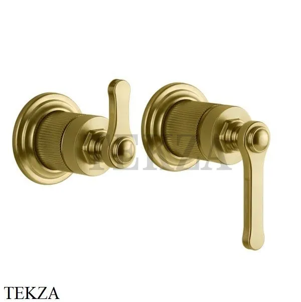 Gessi VENTI20 Смеситель для душа, 2 потока, вешняя часть 65038-716, Gold Br. PVD