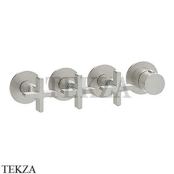 Gessi INCISO SHOWER Термостатический смеситель, 3 потока, внешняя часть 58436-149, Finox Brushed Nickel