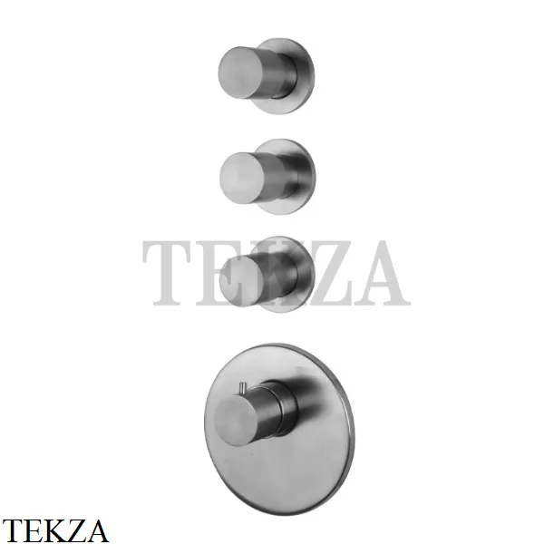 FIMA Carlo Frattini Spillo steel Термостат для душа 3 потока, внешняя часть F3083X3INOX, сталь
