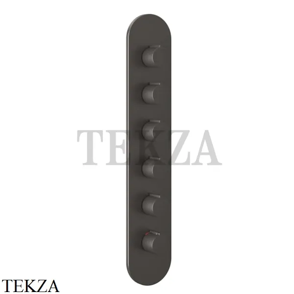 Gessi Ingranaggio-Anello Термостат для душа, 5 потоков, внешняя часть 43070-707, Black Metal Brushed