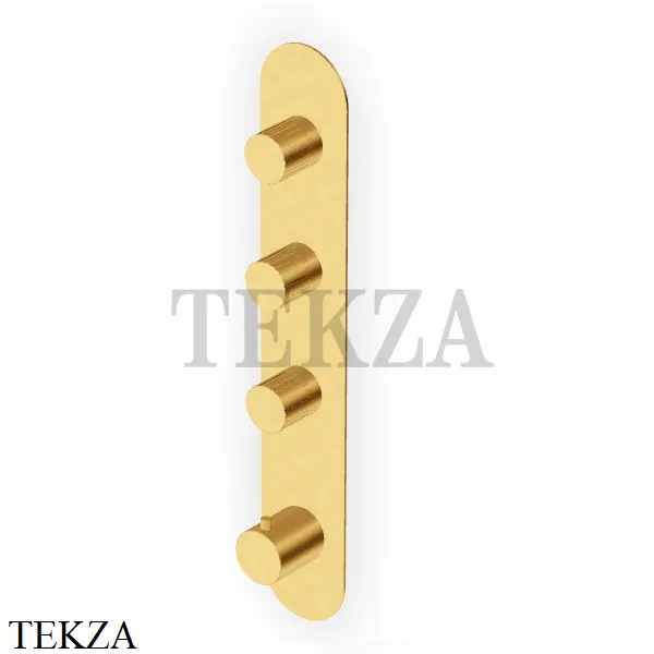Zucchetti Todd Термостат для душа на 3 потока, внешняя часть ZTD665.C41, brushed gold