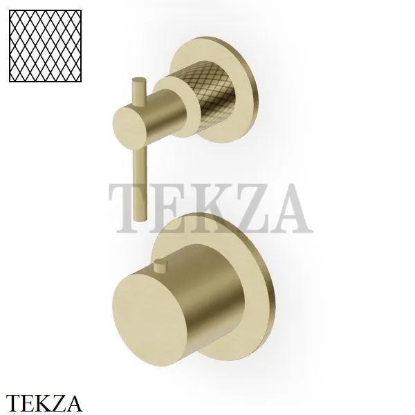 Zucchetti Helm Diagonal Термостат для душа на 1 поток, внешняя часть ZHL801.XP31G3, brushed british gold PVD
