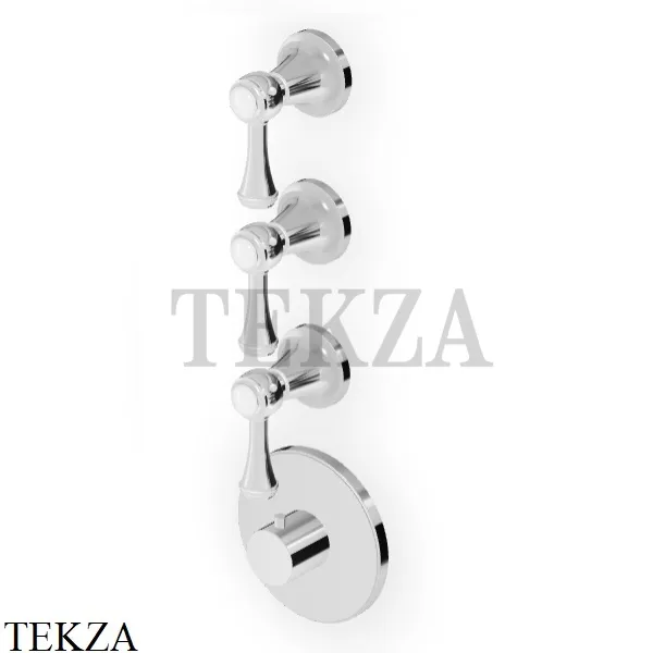 Zucchetti Agora Classic Термостат для душа, 3 выхода, внешняя часть ZAL661, хром глянец