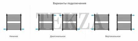 Сунержа Модус PRO 600х500 полотенцесушитель водяной ГВС 31-0450-6050, черный матовый