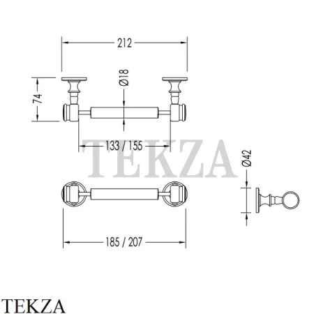 Devon&Devon FIRST CLASS Бумагодержатель без крышки DD33100OT, золото светлое глянец