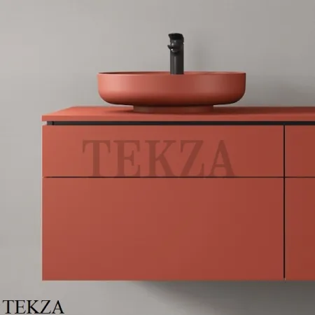 Duravit Vitrium Раковина накладная без отверстий, 266146HE79, черный матовый