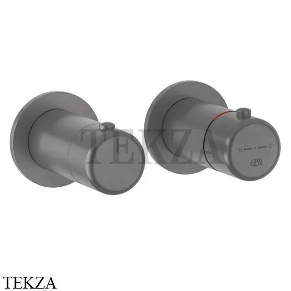 Gessi Goccia Термостат для душа, 1 поток, внешняя часть 33132-126, Black Metal Br. GHRC