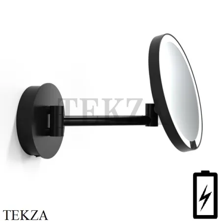 Decor Walther Round Just Look WR Косметическое зеркало, 5х увел. Kelvin 6000, от батарейки, черный матовый