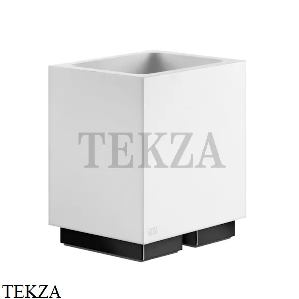 Gessi Rettangolo Стакан настольный, композит белый 20831-706, Black Metal PVD