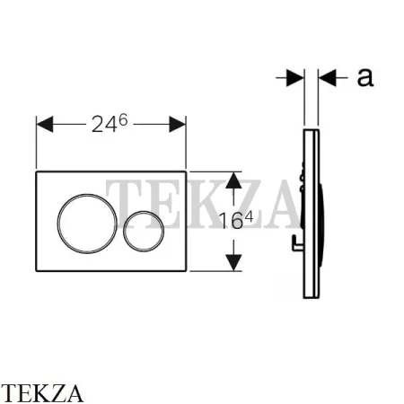 Geberit Sigma21 Клавиша смыва, стекло 115.650.SI.1, белый глянец/красное золото
