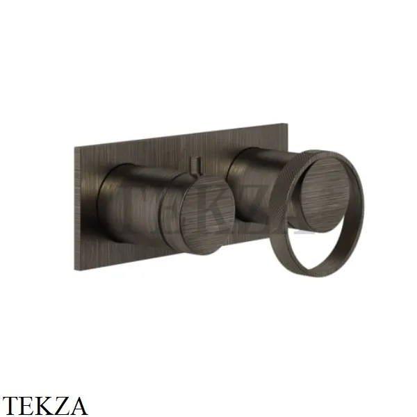 Gessi ANELLO Смеситель для душа с переключателем 2 потока 63379-187, Aged Bronze