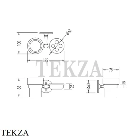 Devon&Devon CAVENDISH Стакан для зубных щеток, керамика WM06CR, хром глянец
