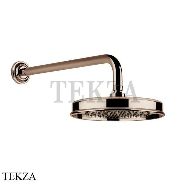 Gessi VENTI20 Верхний душ 200 с настенным креплением 65148-030, Copper глянец