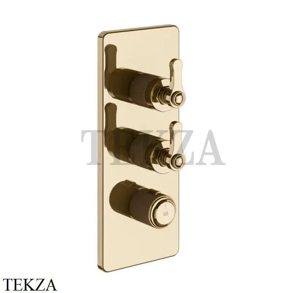 Gessi VENTI20 Термостат для душа, 2 поток, внешняя часть 65200-735, Warm Bronze PVD