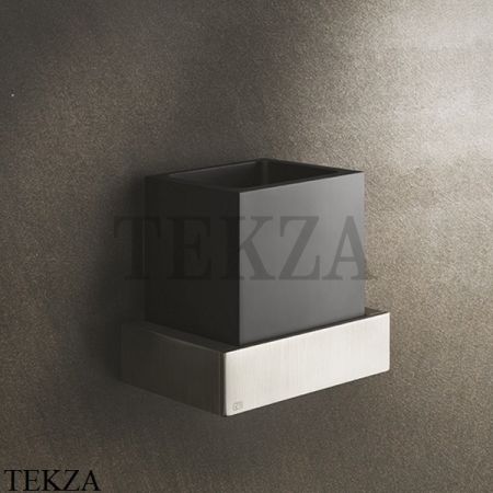 Gessi Rettangolo Стакан для щеток настенный, композит белый 20807#149, Finox Brushed Nickel