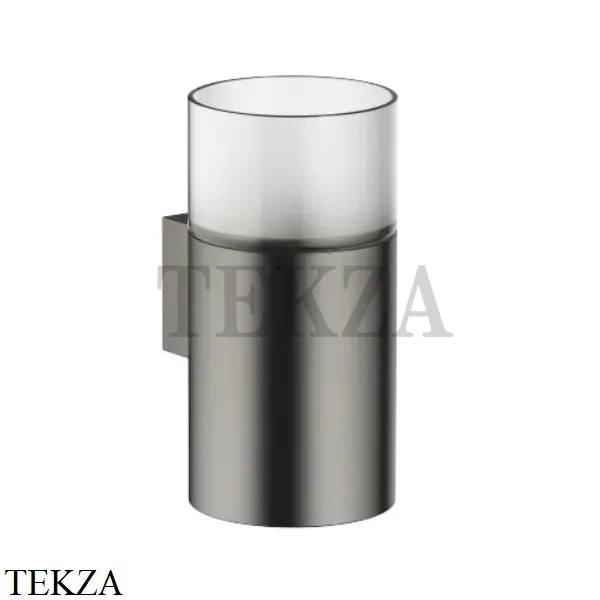 Dornbracht Стакан настенный с держателем, хрусталь матовый 83401979-99, Brushed Dark Platinum