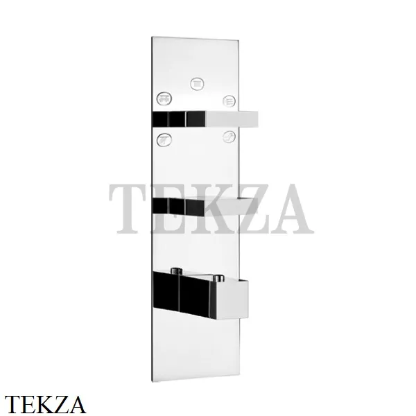 Gessi Rettangolo Wellness Термостат на 5 выходов, внешняя часть 43032-031, хром глянец