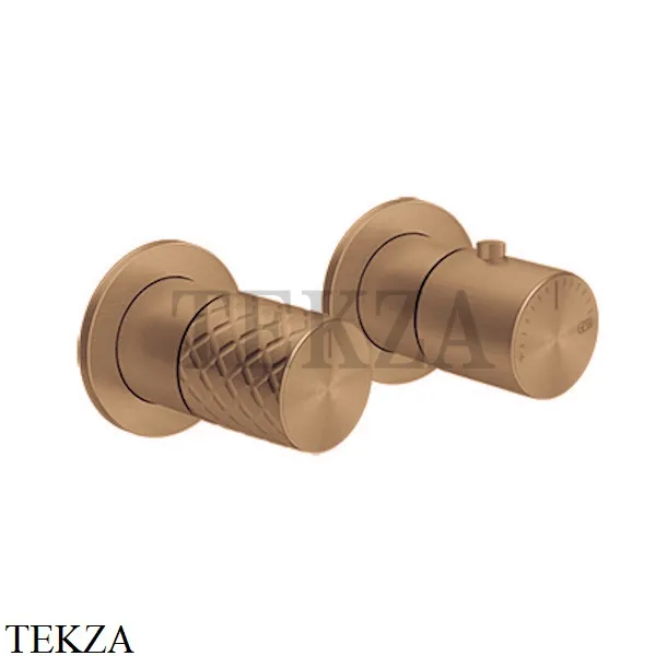 Gessi Habito INTRECCIO Термостат для душа на 1 поток, внешняя часть 70132-726, Warm Bronze Br