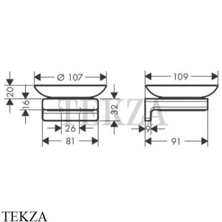 Hansgrohe AddStoris Мыльница с держателем настенная 41746700, белый матовый