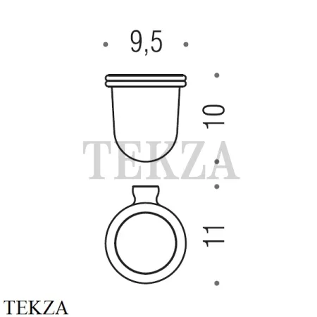 Colombo Luna Стакан подвесной, стекло матовое B0102.CR, хром глянец