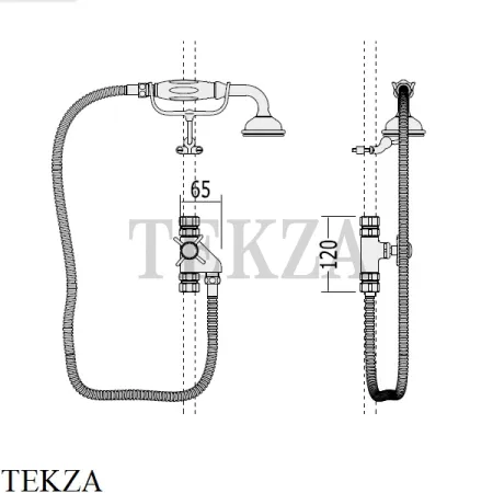 Devon&Devon SHOWER MIXERS Термостатический смеситель для душа MARM74CRBD, хром глянец