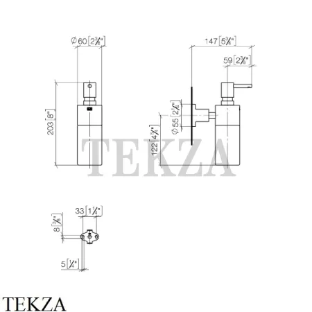 Dornbracht TARA Дозатор для моющего средства или лосьона 83435892-08, платина глянец