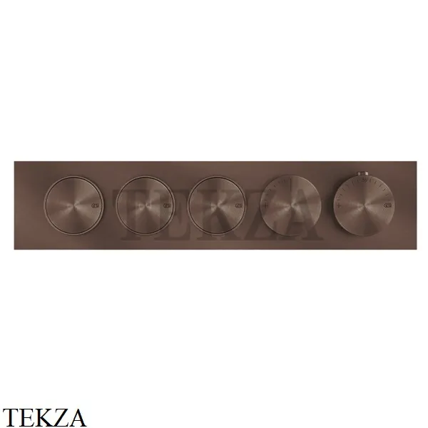 Gessi Origini WARM Термостат для душа 3 потока с кнопками, внешняя часть 66224-845, Dark Bronze