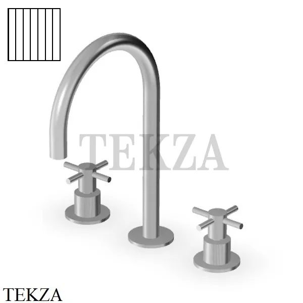 Zucchetti Helm Vertical Смеситель для раковины, без донного клапана ZHM516.XG2, нержавеющая сталь brushed
