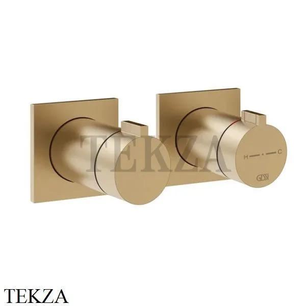 Gessi Inverso RIGATO Термостат для душа, 1 поток, внешняя часть 73032-726, Warm Bronze Br. PVD