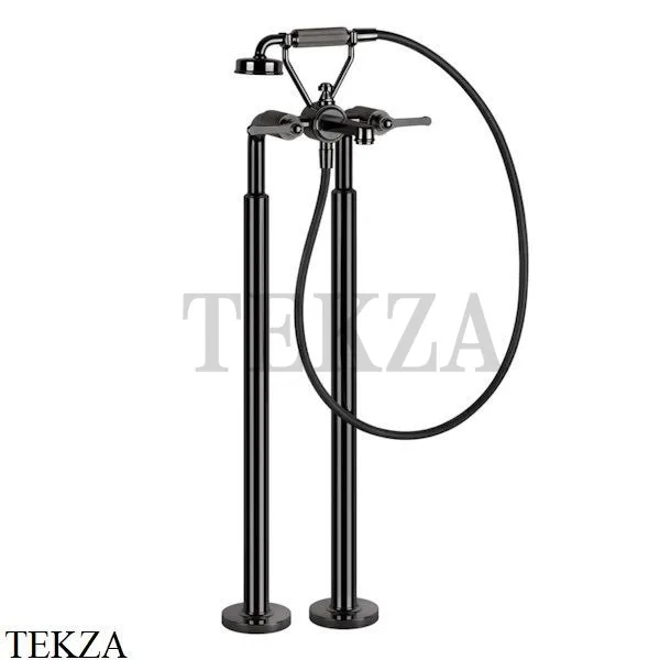 Gessi VENTI20 Смеситель для ванны напольный с гарнитуром 65128-706, Black Metal