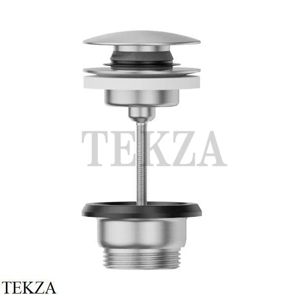 Newform Донный клапан для раковины нажимной, сталь 24686.50.050, Stainless steel