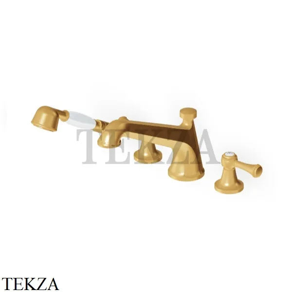 Zucchetti Agora Classic Смеситель на борт ванны с гарнитуром ZAL486.C41, brushed gold