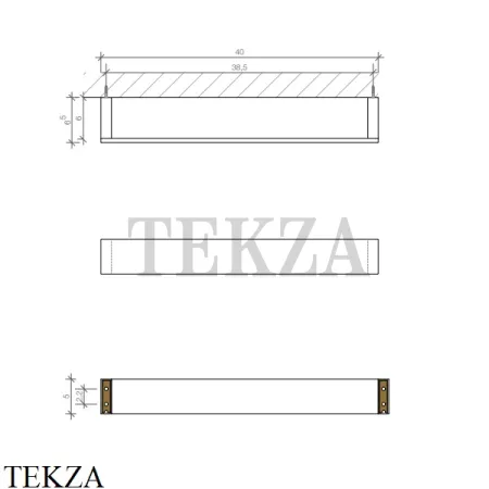Decor Walther BRICK Полотенцедержатель 40см 0590100, хром глянец