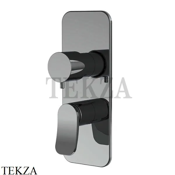 FIMA Carlo Frattini FLO Смеситель для душа, 2-3 потока, F3809X6CN, Black chrome