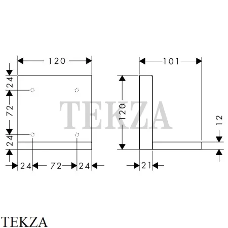 Axor ShowerCollection Короткая полочка 40872000, хром глянец
