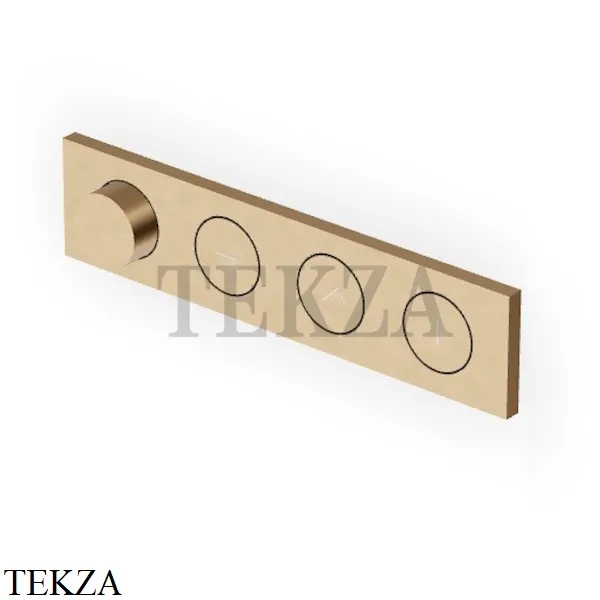 Zucchetti Hoop Термостат для душа на 3 потока, форсунки, внешняя часть ZHO773.P31, brushed british gold PVD