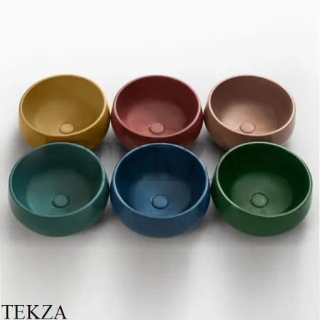 CIELO CATINO TONDO Консоль с керамической раковиной, Smeraldo-черный