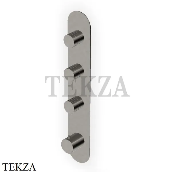 Zucchetti Todd Термостат для душа на 3 потока, внешняя часть ZTD665.C51, brushed metal black