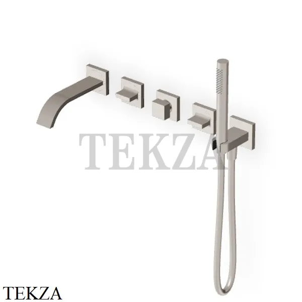 Zucchetti Aguablu Смеситель для ванны, 2 потока, внешняя часть ZA5745.C3, brushed nickel