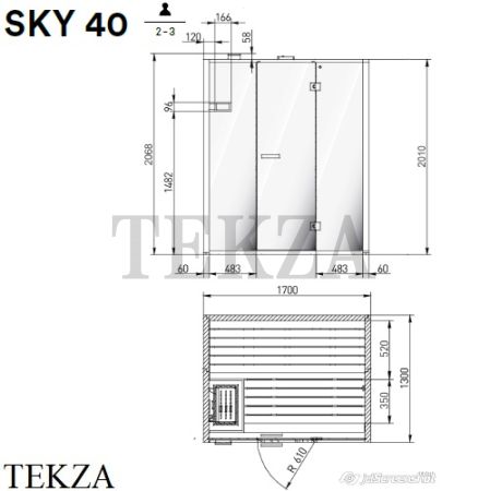 Effegibi SKY GLASS 40 Сауна домашняя финская или BIO SA55200015