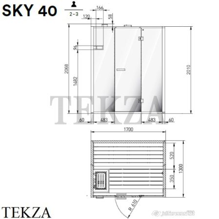 Effegibi SKY GLASS 40 Сауна домашняя финская или BIO SA55210025