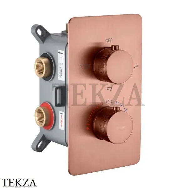 Boheme CELL Термостат для душа на 3 потока, комплект 134-3-CB, Copper Brushed